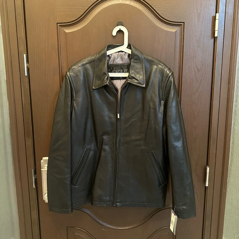 Vintage Collezione Men’s Genuine Leather Burnished Lamb Leather Jacket Coat XXL